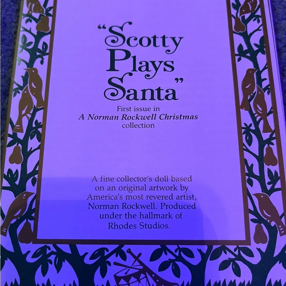 NORMAN ROCKWELL~VINTAGE~FIRST EDITION ~ FAMILY ENDORSED~ “SCOTTY PLAYS SANTA” - Picture 4 of 10